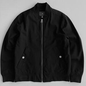 H&M Men’s Classic Black Bomber Jacket